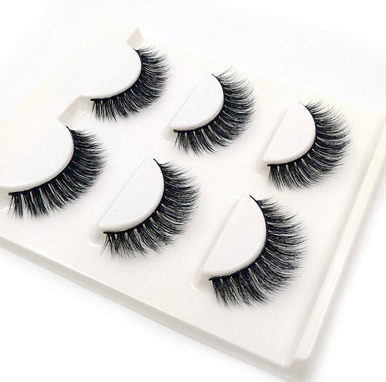 3 Pairs natural false eyelashes thick makeup real 3d mink lashes soft eyelash extension fake eye lashes long mink eyelashes 3d  (13mm)