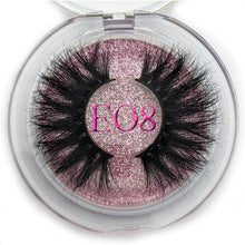 Load image into Gallery viewer, Mikiwi 25mm Long 3D mink lashes E01 extra length mink eyelashes Big dramatic volumn eyelashes strip thick false eyelash