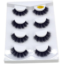 Load image into Gallery viewer, HBZGTLAD 4 pairs natural false eyelashes fake lashes long makeup 3d mink lashes eyelash extension mink eyelashes for beauty