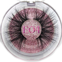 Load image into Gallery viewer, Mikiwi 25mm Long 3D mink lashes E01 extra length mink eyelashes Big dramatic volumn eyelashes strip thick false eyelash