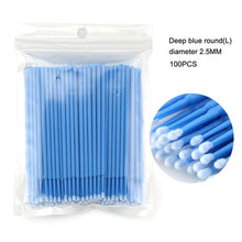 Load image into Gallery viewer, 100Pcs/bag Disposable MicroBrush Eyelashes Extension  Individual Lash Removing Swab Micro Brush For Eyelash Extension Tools