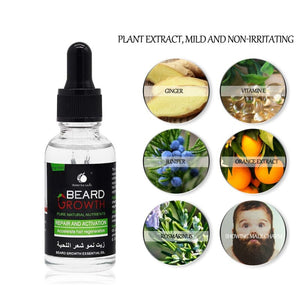 New 2019 DropShipping Beard Growth Serum Nourishing Beard Anti-Dandruff Anti-Static Natural Plant Nutrients Beard Growth Liquid