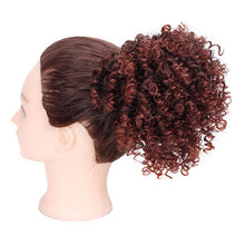 Load image into Gallery viewer, Drawstring Puff Afro Kinky Curly Ponytail African American Short Wrap Synthetic clip in Ponytail Hair Extensions AISI HAIR