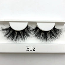 Load image into Gallery viewer, Mikiwi 25mm Long 3D mink lashes E01 extra length mink eyelashes Big dramatic volumn eyelashes strip thick false eyelash