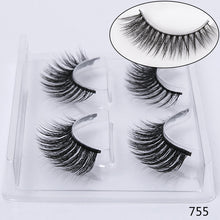 Load image into Gallery viewer, SEXYSHEEP 2 pairs natural false eyelashes fake lashes makeup kit 3D Mink Lashes eyelash extension mink eyelashes maquiagem