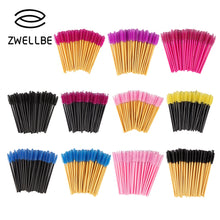 Load image into Gallery viewer, zwellbe New Good Quality Disposable 50 Pcs/Pack Eyelash Eye Lash Makeup Brush Mini Mascara Wands Brush Eyelash Extension Tool
