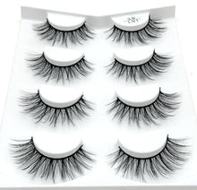 Load image into Gallery viewer, HBZGTLAD 4 pairs natural false eyelashes fake lashes long makeup 3d mink lashes eyelash extension mink eyelashes for beauty