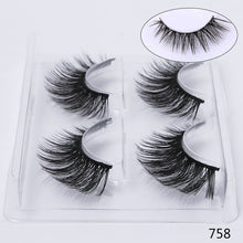 Load image into Gallery viewer, SEXYSHEEP 2 pairs natural false eyelashes fake lashes makeup kit 3D Mink Lashes eyelash extension mink eyelashes maquiagem