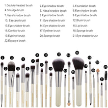Load image into Gallery viewer, MAANGE 20/22Pcs Beauty Makeup Brushes Set Cosmetic Foundation Powder Blush Eye Shadow Lip Blend Make Up Brush Tool Kit Maquiagem