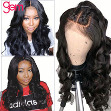 Load image into Gallery viewer, Body Wave Wig Lace Front Human Hair Wig Pre Plucked For Black Women GEM Peruvian Remy Natural Human Hair Lace Front Wig 