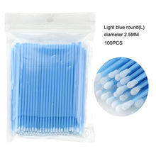 Load image into Gallery viewer, 100Pcs/bag Disposable MicroBrush Eyelashes Extension  Individual Lash Removing Swab Micro Brush For Eyelash Extension Tools