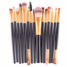 Load image into Gallery viewer, MAANGE Pro 15Pcs Makeup Brushes Set Eye Shadow Foundation Powder Eyeliner Eyelash Lip Make Up Brush Cosmetic Beauty Tool Kit Hot