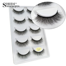 Load image into Gallery viewer, SHIDISHANGPIN 1 box mink eyelashes natural long 3d mink lashes hand made false lashes plastic cotton stalk makeup false eyelash 