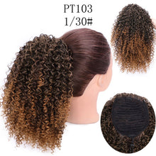Load image into Gallery viewer, Drawstring Puff Afro Kinky Curly Ponytail African American Short Wrap Synthetic clip in Ponytail Hair Extensions AISI HAIR