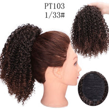 Load image into Gallery viewer, Drawstring Puff Afro Kinky Curly Ponytail African American Short Wrap Synthetic clip in Ponytail Hair Extensions AISI HAIR