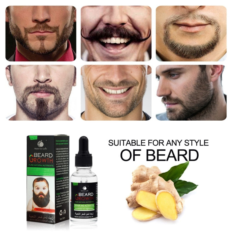 New 2019 DropShipping Beard Growth Serum Nourishing Beard Anti-Dandruff Anti-Static Natural Plant Nutrients Beard Growth Liquid