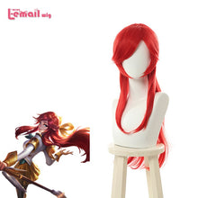 Load image into Gallery viewer, L-email wig LoL Lux Cosplay Wigs Battle Academia Prestige Lux Cosplay Wig Game Women Hair 70cm Long Red Synthetic Hair Perucas (#1 27.55inches)