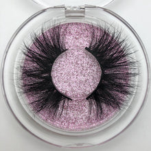 Load image into Gallery viewer, Mikiwi 25mm Long 3D mink lashes E01 extra length mink eyelashes Big dramatic volumn eyelashes strip thick false eyelash