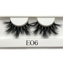 Load image into Gallery viewer, Mikiwi 25mm Long 3D mink lashes E01 extra length mink eyelashes Big dramatic volumn eyelashes strip thick false eyelash