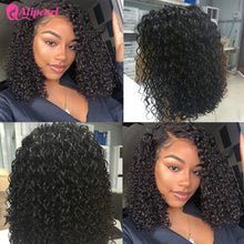 Load image into Gallery viewer, Short Curly Bob Wigs For Black Women Lace Front Human Hair Wigs Brazilian Curly Bob Lace Front Wigs Pre Plucked Ali Pearl Hair