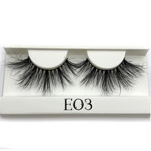 Load image into Gallery viewer, Mikiwi 25mm Long 3D mink lashes E01 extra length mink eyelashes Big dramatic volumn eyelashes strip thick false eyelash
