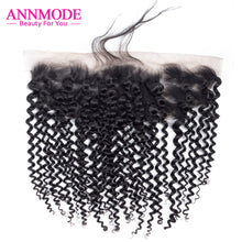 Load image into Gallery viewer, Annmode Brazilian Kinky Curly Bundles With Frontal 2/3 Bundles Human Hair With Frontal Non Remy Hair Extension Natural Color
