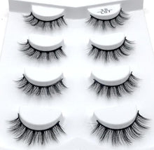 Load image into Gallery viewer, HBZGTLAD 4 pairs natural false eyelashes fake lashes long makeup 3d mink lashes eyelash extension mink eyelashes for beauty