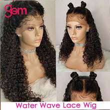 Load image into Gallery viewer, Water Wave Wig 360 Lace Frontal Human Hair Wigs Pre plucked With Baby Hair GEM Remy Malaysian Deep Part Natural Lace Front Wig