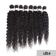 Load image into Gallery viewer, SOKU 16"-20" Kinky Curly Synthetic Hair Bundles 8pcs/pack High Temperature Fiber Hair Weaves Sew in hair Extensions