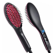 Load image into Gallery viewer, Electric Hair Straightener Brush with LCD Display