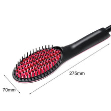 Load image into Gallery viewer, Electric Hair Straightener Brush with LCD Display